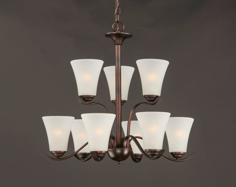 Maxim 12076FTOI Vital 9 Light Chandelier | Oil Rubbed Bronze