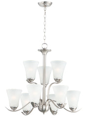 Maxim 12076FTSN Vital 9 Light Chandelier | Satin Nickel