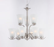 Maxim 12076FTSN Vital 9 Light Chandelier | Satin Nickel