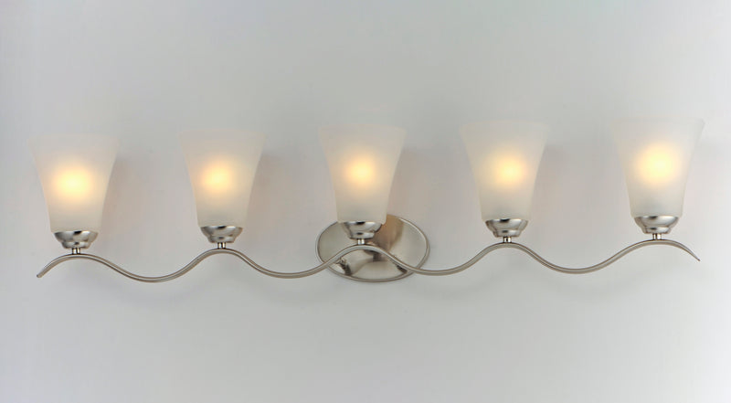 Maxim 12085FTSN Vital 5 Light Bath Vanity | Satin Nickel