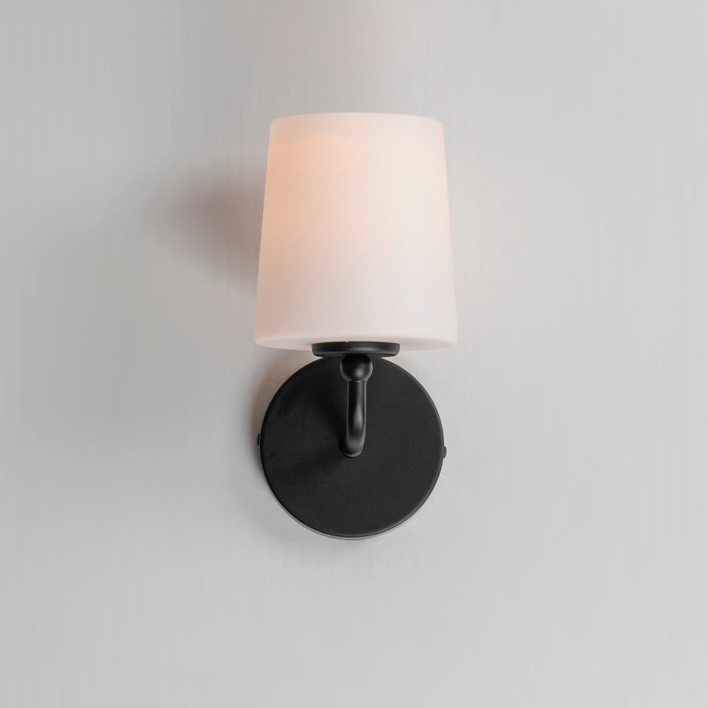 Maxim 12091SWBK Bristol 1 Light Sconce | Black