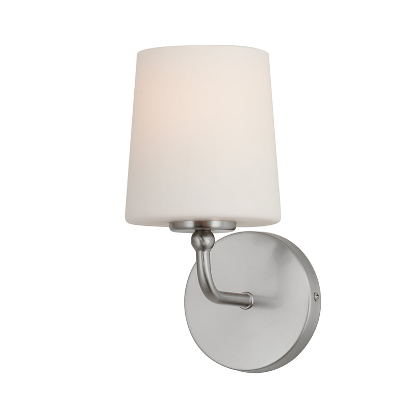 Maxim 12091SWSN Bristol 1 Light Sconce | Satin Nickel