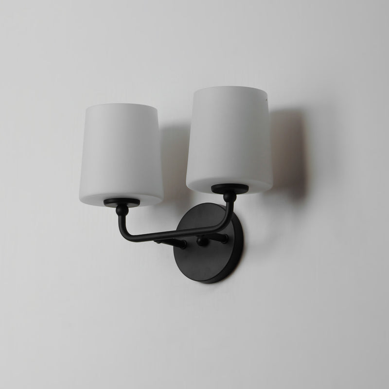 Maxim 12092SWBK Bristol 2 Light Sconce | Black