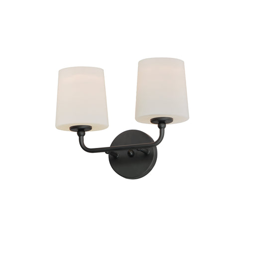 Maxim 12092SWBK Bristol 2 Light Sconce | Black