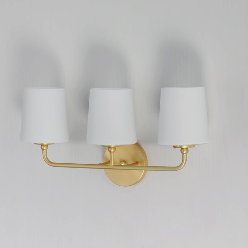 Maxim 12093SWSBR Bristol 3 Light Bath Vanity | Satin Brass