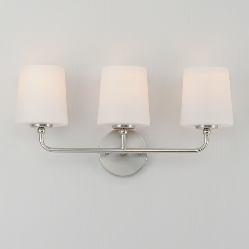 Maxim 12093SWSN Bristol 3 Light Bath Vanity | Satin Nickel