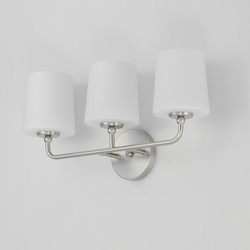 Maxim 12093SWSN Bristol 3 Light Bath Vanity | Satin Nickel