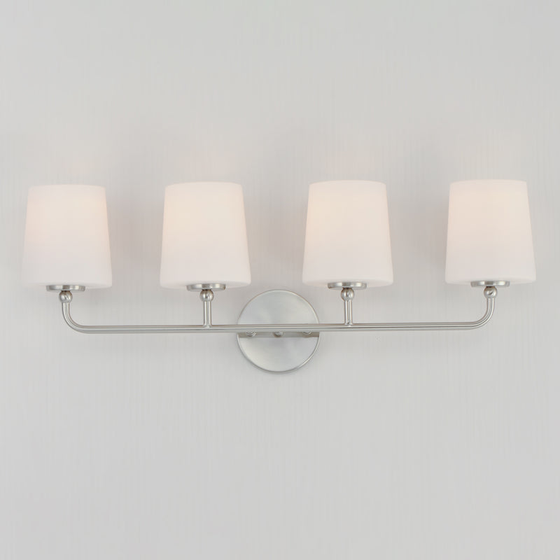 Maxim 12094SWSN Bristol 4 Light Bath Vanity | Satin Nickel