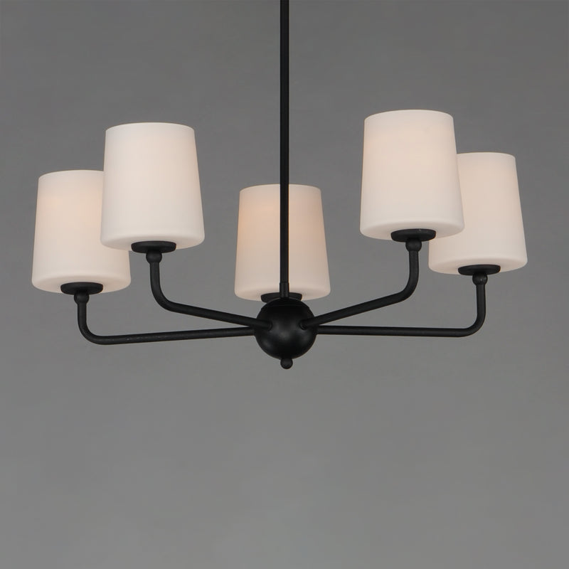Maxim 12095SWAR Bristol 5 Light Chandelier | Anthracite