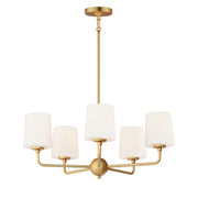 Maxim 12095SWSBR Bristol 5 Light Chandelier | Satin Brass