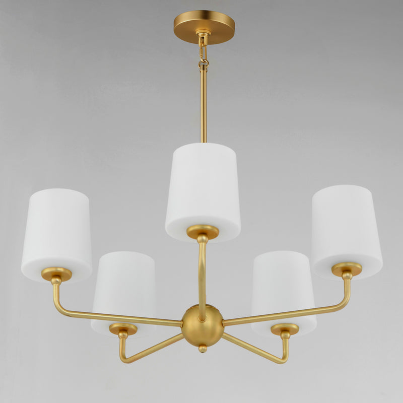 Maxim 12095SWSBR Bristol 5 Light Chandelier | Satin Brass
