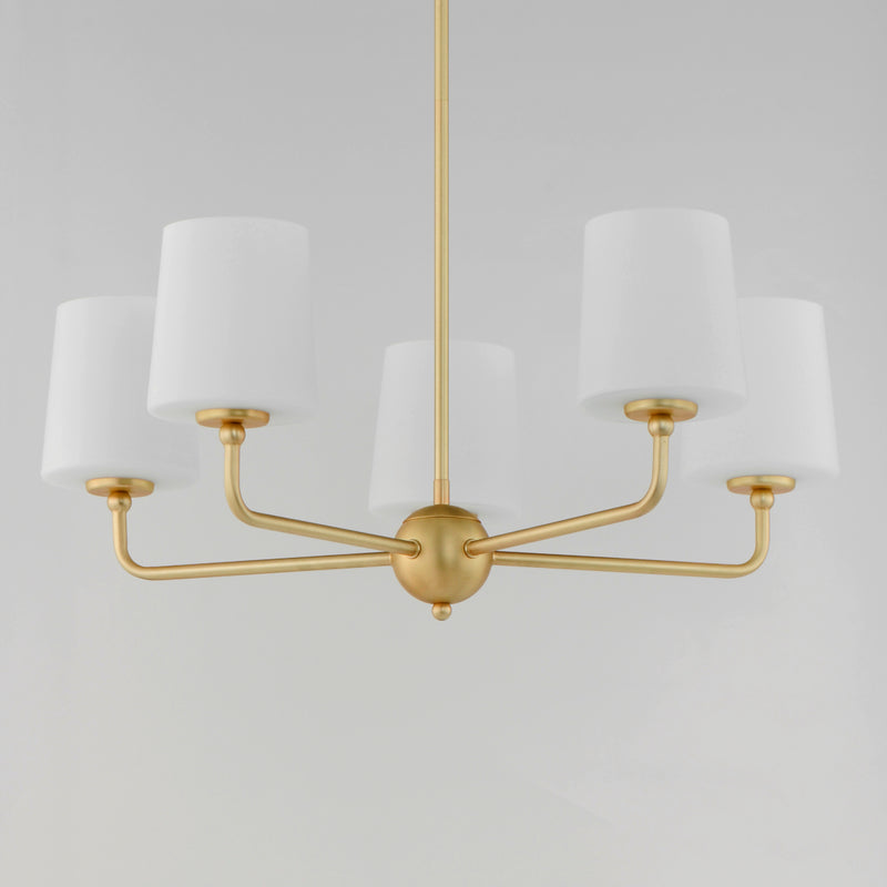 Maxim 12095SWSBR Bristol 5 Light Chandelier | Satin Brass