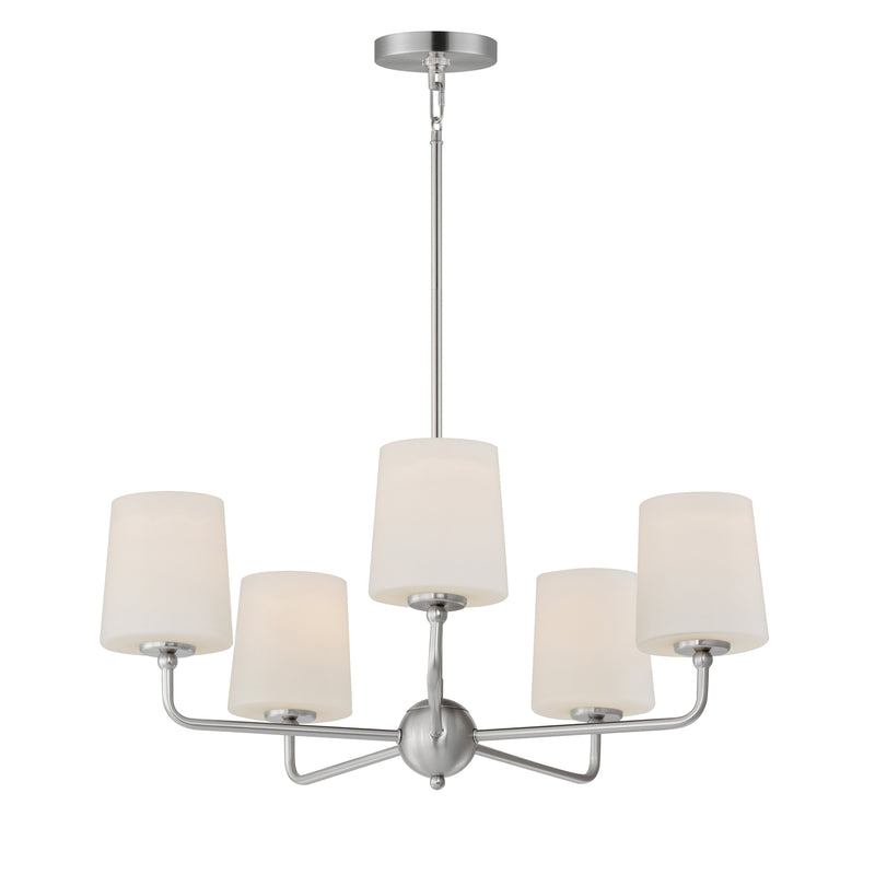 Maxim 12095SWSN Bristol 5 Light Chandelier | Satin Nickel