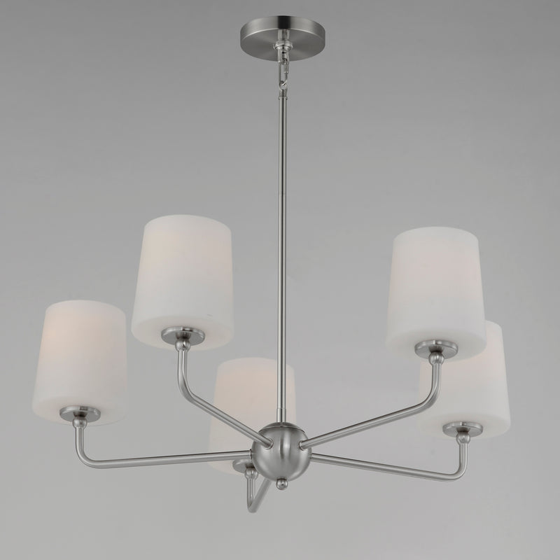 Maxim 12095SWSN Bristol 5 Light Chandelier | Satin Nickel