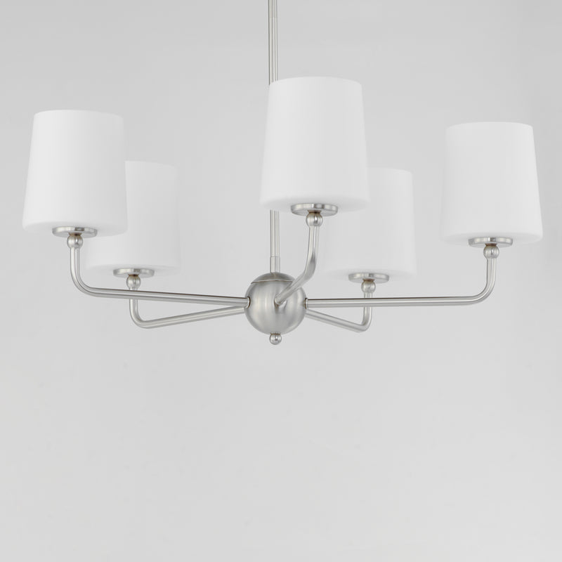 Maxim 12095SWSN Bristol 5 Light Chandelier | Satin Nickel