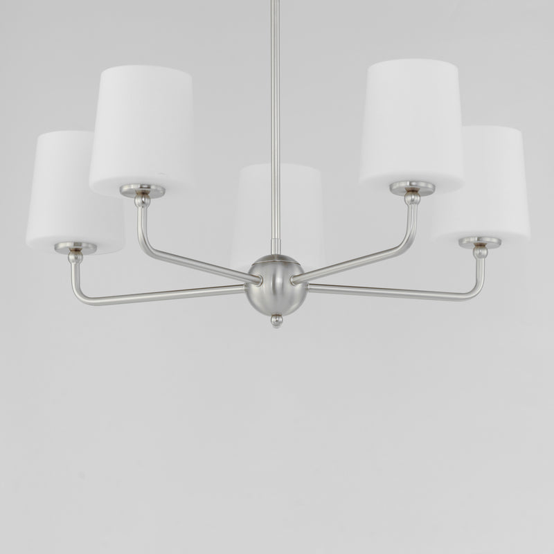 Maxim 12095SWSN Bristol 5 Light Chandelier | Satin Nickel