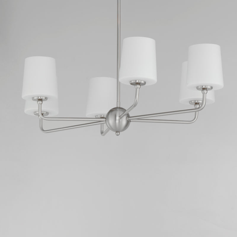 Maxim 12096SWSN Bristol 6 Light Chandelier | Satin Nickel