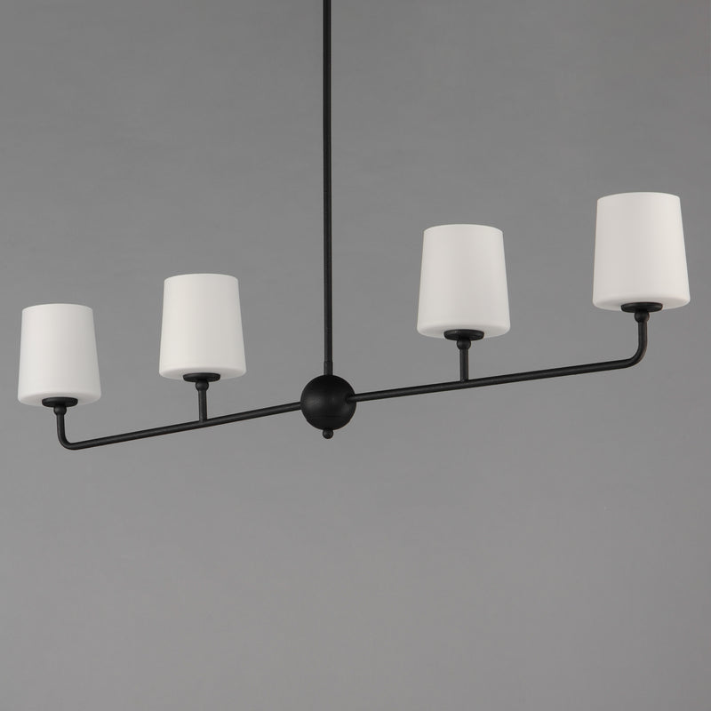 Maxim 12097SWAR Bristol 4 Light Linear Chandelier | Anthracite