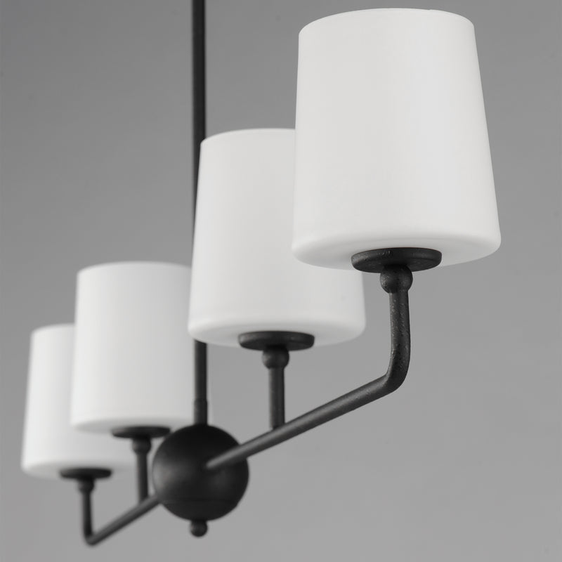 Maxim 12097SWAR Bristol 4 Light Linear Chandelier | Anthracite
