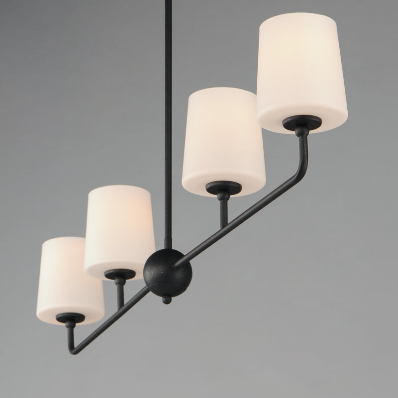 Maxim 12097SWAR Bristol 4 Light Linear Chandelier | Anthracite