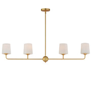 Maxim 12097SWSBR Bristol 4 Light Linear Chandelier | Satin Brass