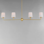 Maxim 12097SWSBR Bristol 4 Light Linear Chandelier | Satin Brass