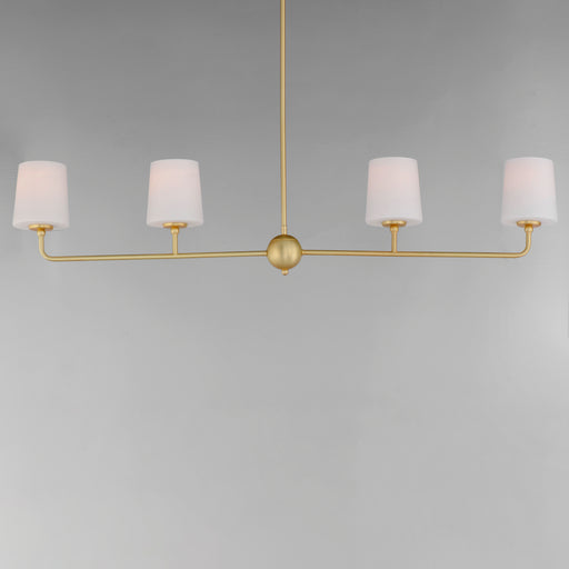 Maxim 12097SWSBR Bristol 4 Light Linear Chandelier | Satin Brass
