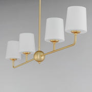 Maxim 12097SWSBR Bristol 4 Light Linear Chandelier | Satin Brass