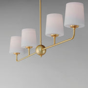 Maxim 12097SWSBR Bristol 4 Light Linear Chandelier | Satin Brass