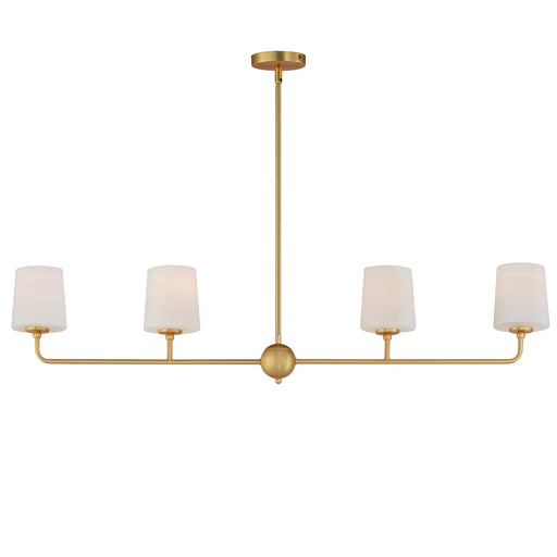 Maxim 12097SWSBR Bristol 4 Light Linear Chandelier | Satin Brass