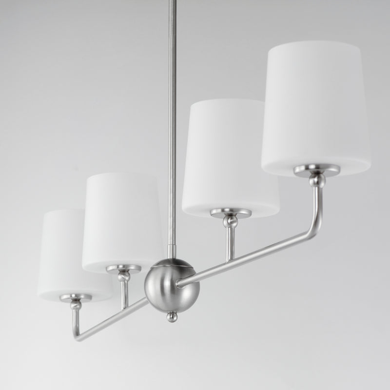 Maxim 12097SWSN Bristol 4 Light Linear Chandelier | Satin Nickel