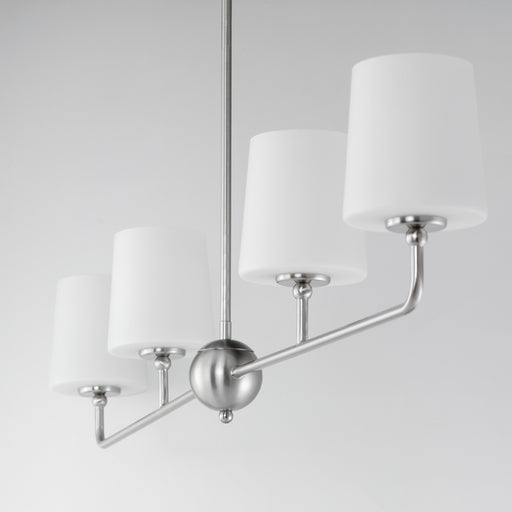 Maxim 12097SWSN Bristol 4 Light Linear Chandelier | Satin Nickel