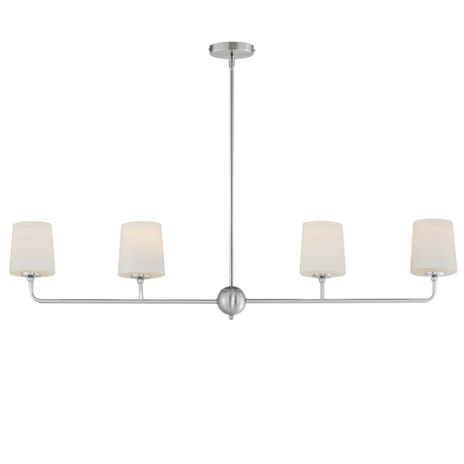 Maxim 12097SWSN Bristol 4 Light Linear Chandelier | Satin Nickel