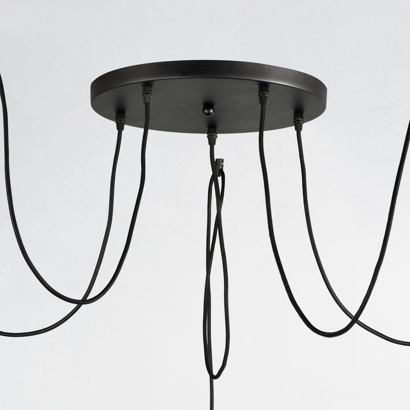 Maxim 12125BKAB Early Electric 5 Light Pendant | Black / Antique Brass