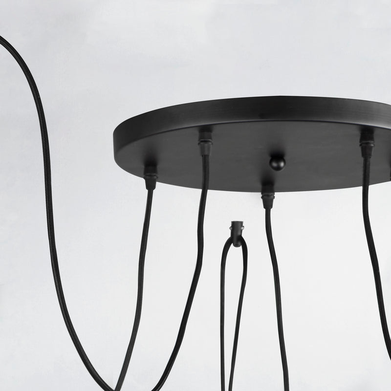 Maxim 12125BKAB Early Electric 5 Light Pendant | Black / Antique Brass