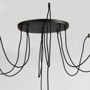 Maxim 12128BKAB Early Electric 8 Light Pendant | Black / Antique Brass