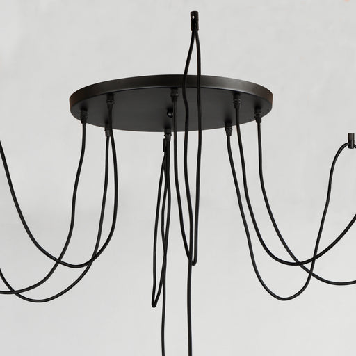 Maxim 12128BKAB Early Electric 8 Light Pendant | Black / Antique Brass