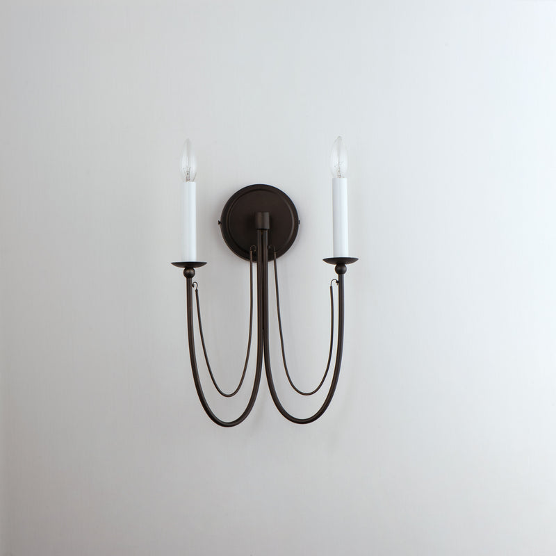 Maxim 12161CHB Plumette 2 Light Wall Sconce | Chestnut Bronze