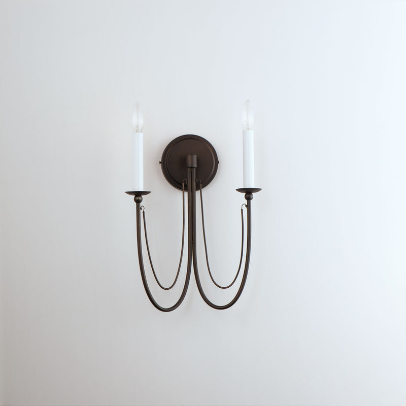 Maxim 12161CHB Plumette 2 Light Wall Sconce | Chestnut Bronze