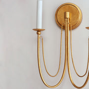 Maxim 12161GL Plumette 2 Light Wall Sconce | Gold Leaf