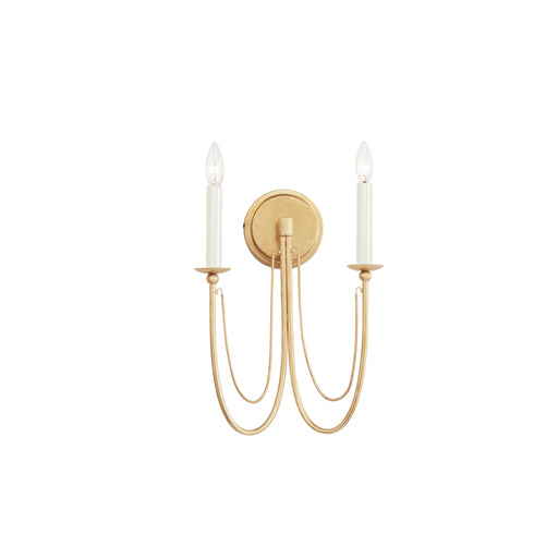 Maxim 12161GL Plumette 2 Light Wall Sconce | Gold Leaf