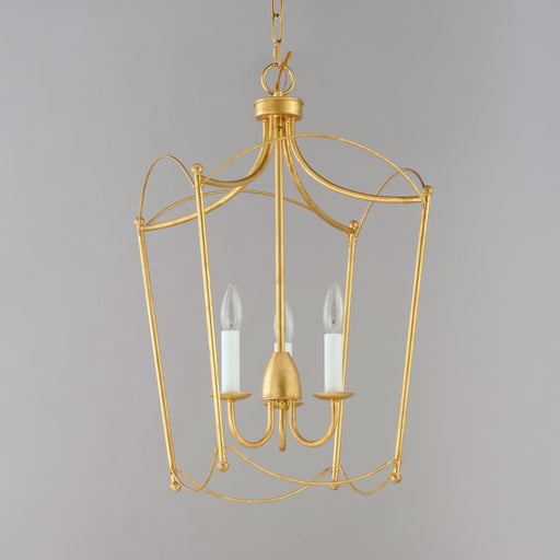 Maxim 12163GL Plumette 3 Light Pendant | Gold Leaf