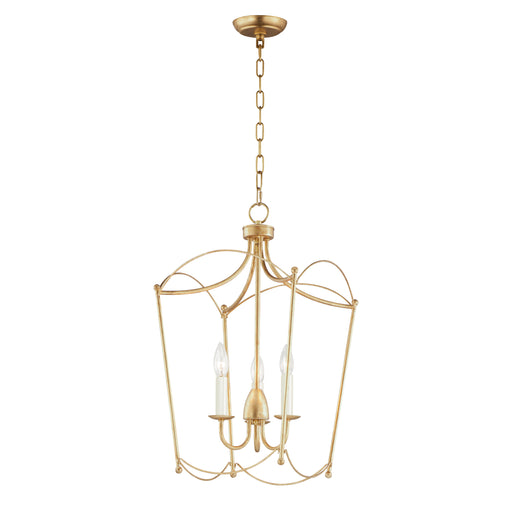 Maxim 12163GL Plumette 3 Light Pendant | Gold Leaf