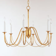 Maxim 12166GL Plumette 6 Light Chandelier | Gold Leaf