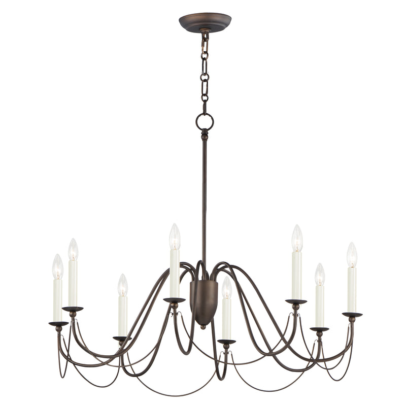 Maxim 12168CHB Plumette 8 Light Chandelier | Chestnut Bronze