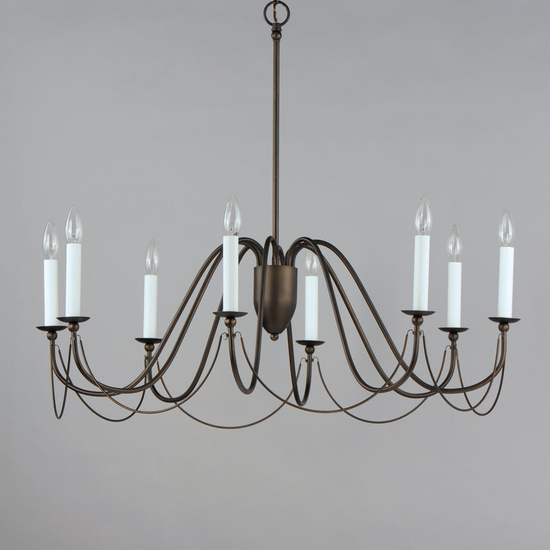Maxim 12168CHB Plumette 8 Light Chandelier | Chestnut Bronze