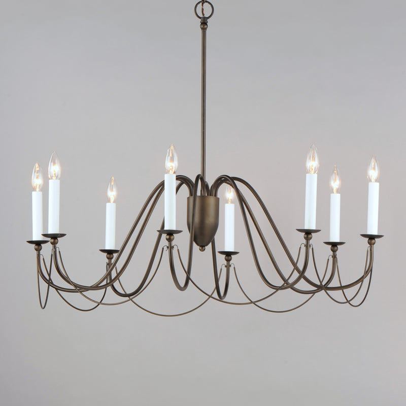 Maxim 12168CHB Plumette 8 Light Chandelier | Chestnut Bronze