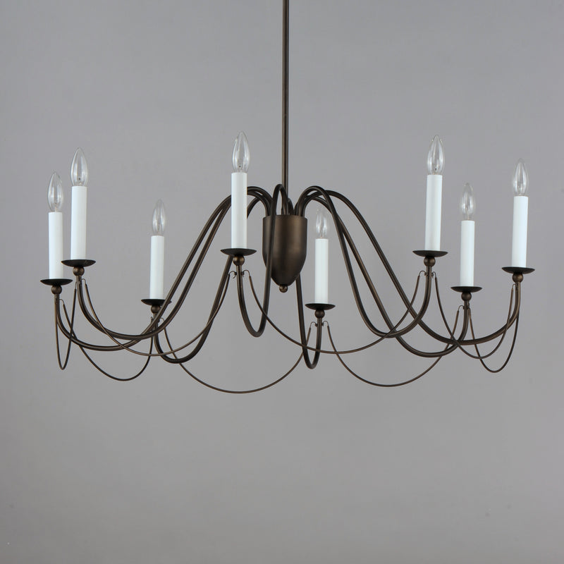 Maxim 12168CHB Plumette 8 Light Chandelier | Chestnut Bronze