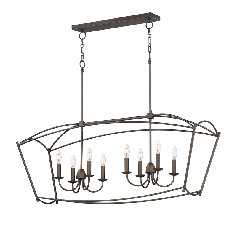 Maxim 12169CHB Plumette 8 Light Linear Pendant | Chestnut Bronze
