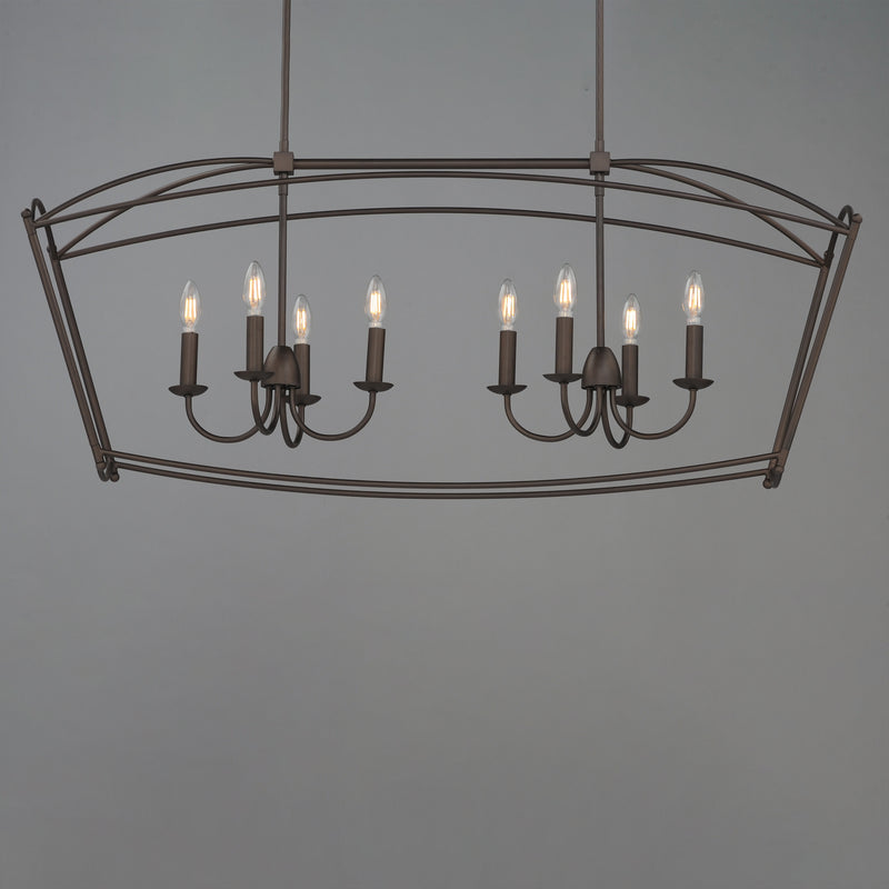 Maxim 12169CHB Plumette 8 Light Linear Pendant | Chestnut Bronze